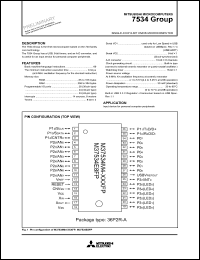 datasheet for M37534E8FP by Mitsubishi Electric Corporation, Semiconductor Group
