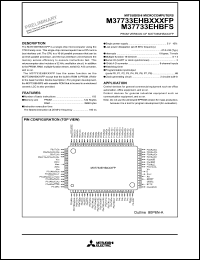 datasheet for M37733EHBXXXFP by Mitsubishi Electric Corporation, Semiconductor Group