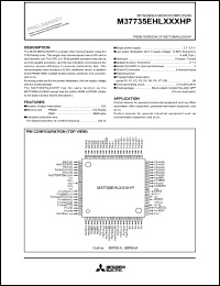 datasheet for M37735EHLXXXHP by Mitsubishi Electric Corporation, Semiconductor Group