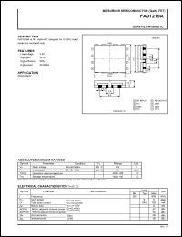 datasheet for FA01219A by Mitsubishi Electric Corporation, Semiconductor Group