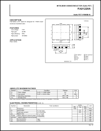 datasheet for FA01220A by Mitsubishi Electric Corporation, Semiconductor Group