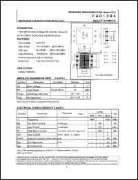 datasheet for FA01384 by Mitsubishi Electric Corporation, Semiconductor Group