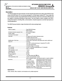 datasheet for M30222FGFP by Mitsubishi Electric Corporation, Semiconductor Group