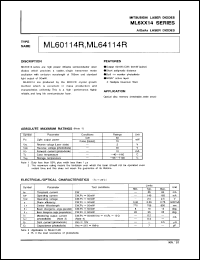 datasheet for ML64114R by Mitsubishi Electric Corporation, Semiconductor Group