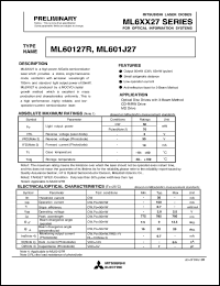 datasheet for ML60127R by Mitsubishi Electric Corporation, Semiconductor Group