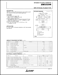 datasheet for 2SC3104 by Mitsubishi Electric Corporation, Semiconductor Group