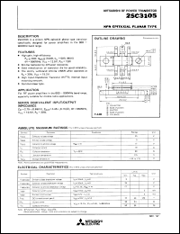datasheet for 2SC3105 by Mitsubishi Electric Corporation, Semiconductor Group