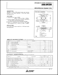 datasheet for 2SC3628 by Mitsubishi Electric Corporation, Semiconductor Group