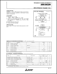 datasheet for 2SC3629 by Mitsubishi Electric Corporation, Semiconductor Group