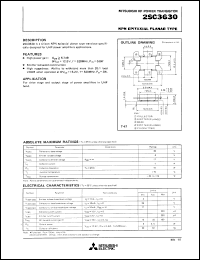 datasheet for 2SC3630 by Mitsubishi Electric Corporation, Semiconductor Group