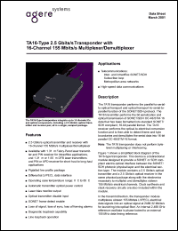 datasheet for TA16S2FAA by 