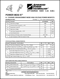 datasheet for APT1004RGN by Advanced Power Technology (APT)