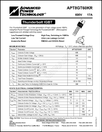 datasheet for APT8GT60KR by Advanced Power Technology (APT)