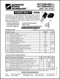 datasheet for APT20M34BFLL by Advanced Power Technology (APT)