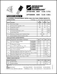 datasheet for APT8075BN by Advanced Power Technology (APT)