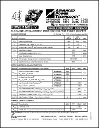 datasheet for APT8030JN by Advanced Power Technology (APT)