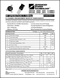 datasheet for ARF444 by Advanced Power Technology (APT)