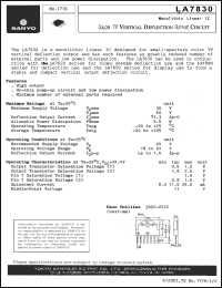 datasheet for LA7830 by SANYO Electric Co., Ltd.