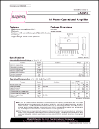 datasheet for LA6510 by SANYO Electric Co., Ltd.