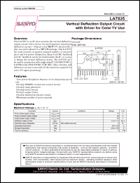 datasheet for LA7835 by SANYO Electric Co., Ltd.