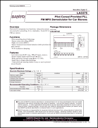 datasheet for LA3375 by SANYO Electric Co., Ltd.