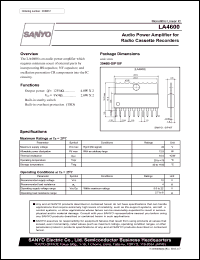 datasheet for LA4600 by SANYO Electric Co., Ltd.