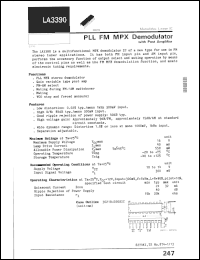 datasheet for LA3390 by SANYO Electric Co., Ltd.