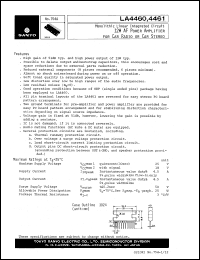 datasheet for LA4461 by SANYO Electric Co., Ltd.