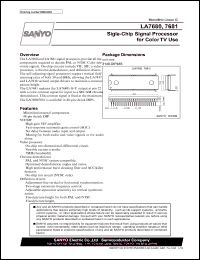 datasheet for LA7681 by SANYO Electric Co., Ltd.