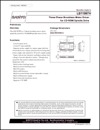 datasheet for LB11997H by SANYO Electric Co., Ltd.