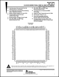datasheet for SN74ACT3622-15PCB by Texas Instruments