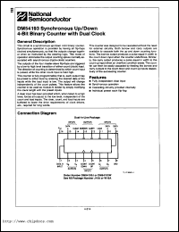 datasheet for DM54193W by 