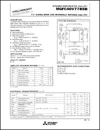 datasheet for MGFC40V7785B by Mitsubishi Electric Corporation, Semiconductor Group