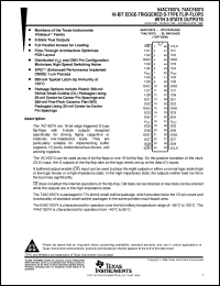 datasheet for 74AC16374DLR by Texas Instruments
