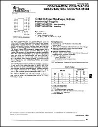 datasheet for CD54AC374F3A by Texas Instruments