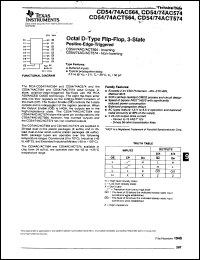 datasheet for CD54AC574F3A by Texas Instruments