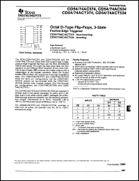 datasheet for CD74AC374E by Texas Instruments