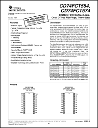 datasheet for CD74FCT564M by Texas Instruments