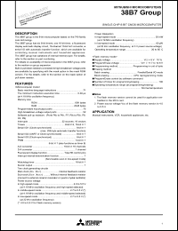 datasheet for M38B72FEH-FP by Mitsubishi Electric Corporation, Semiconductor Group