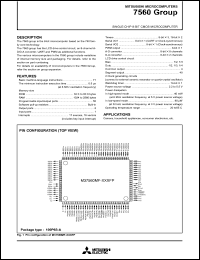 datasheet for M37560M1-XXXGP by Mitsubishi Electric Corporation, Semiconductor Group