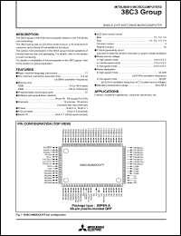 datasheet for M38C30MBAXXXFP by Mitsubishi Electric Corporation, Semiconductor Group