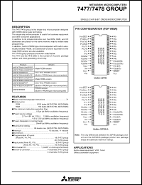 datasheet for M37477E8-XXXSP by Mitsubishi Electric Corporation, Semiconductor Group