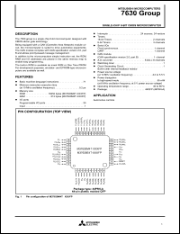 datasheet for M37630E4T-XXXFP by Mitsubishi Electric Corporation, Semiconductor Group