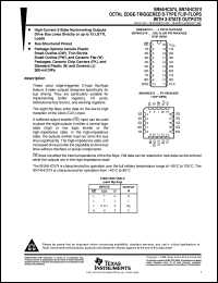 datasheet for SN54HC574J by Texas Instruments