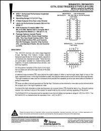 datasheet for SN74AHC574PWR by Texas Instruments