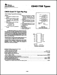 datasheet for CD40175BE by Texas Instruments