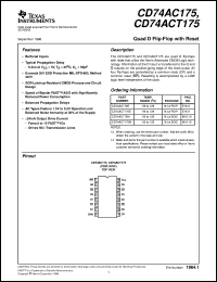 datasheet for CD74AC175M by Texas Instruments