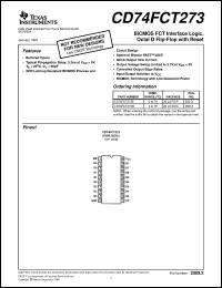 datasheet for CD74FCT273E by Texas Instruments