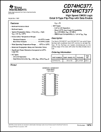 datasheet for CD74HC377E by Texas Instruments