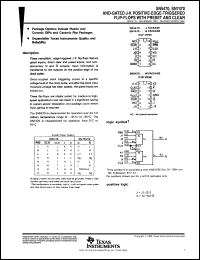 datasheet for SN5470J by Texas Instruments